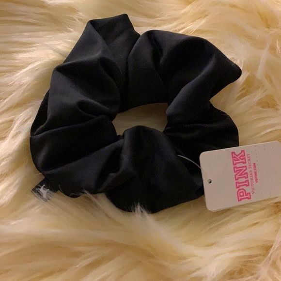 NEW VICTORIA'S SECRET PINK LOGO SCRUNCHIE HAIR BAND TIE PONYTAIL - Picture 3 of 3